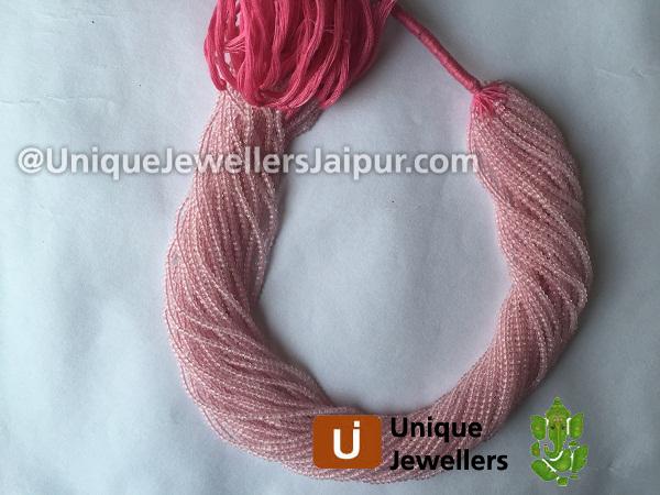 Rose Quartz Faceted Roundelle